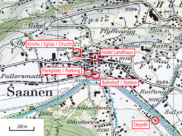 Karte von Saanen/carte de Gessenay/map of Saanen